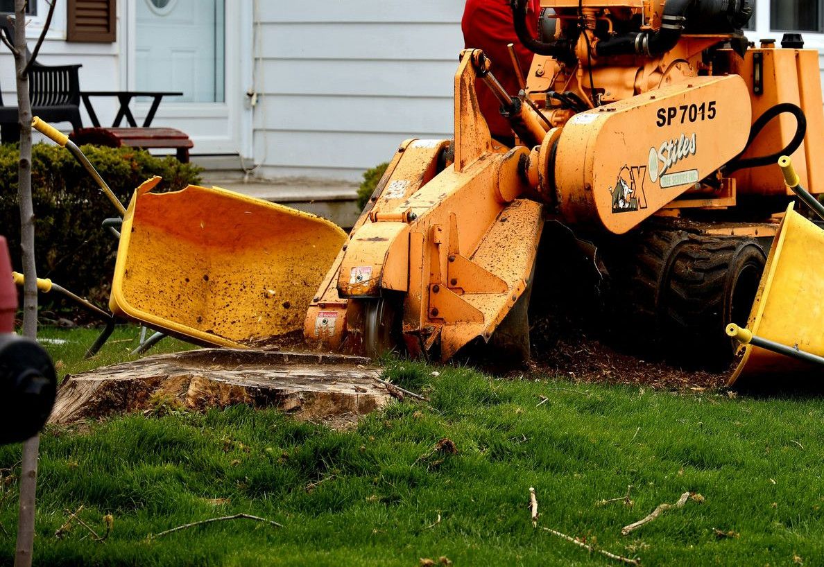 man in orange jacket sitting on yellow and black tractor